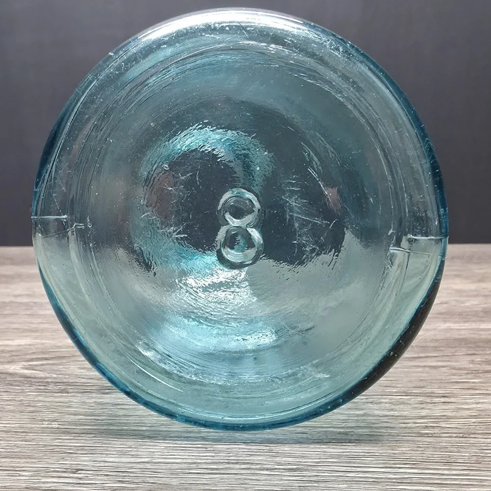 Vintage Blue Ball Perfect Mason Jar 2 Quart Half Gallon Canning Jar 8 Base
